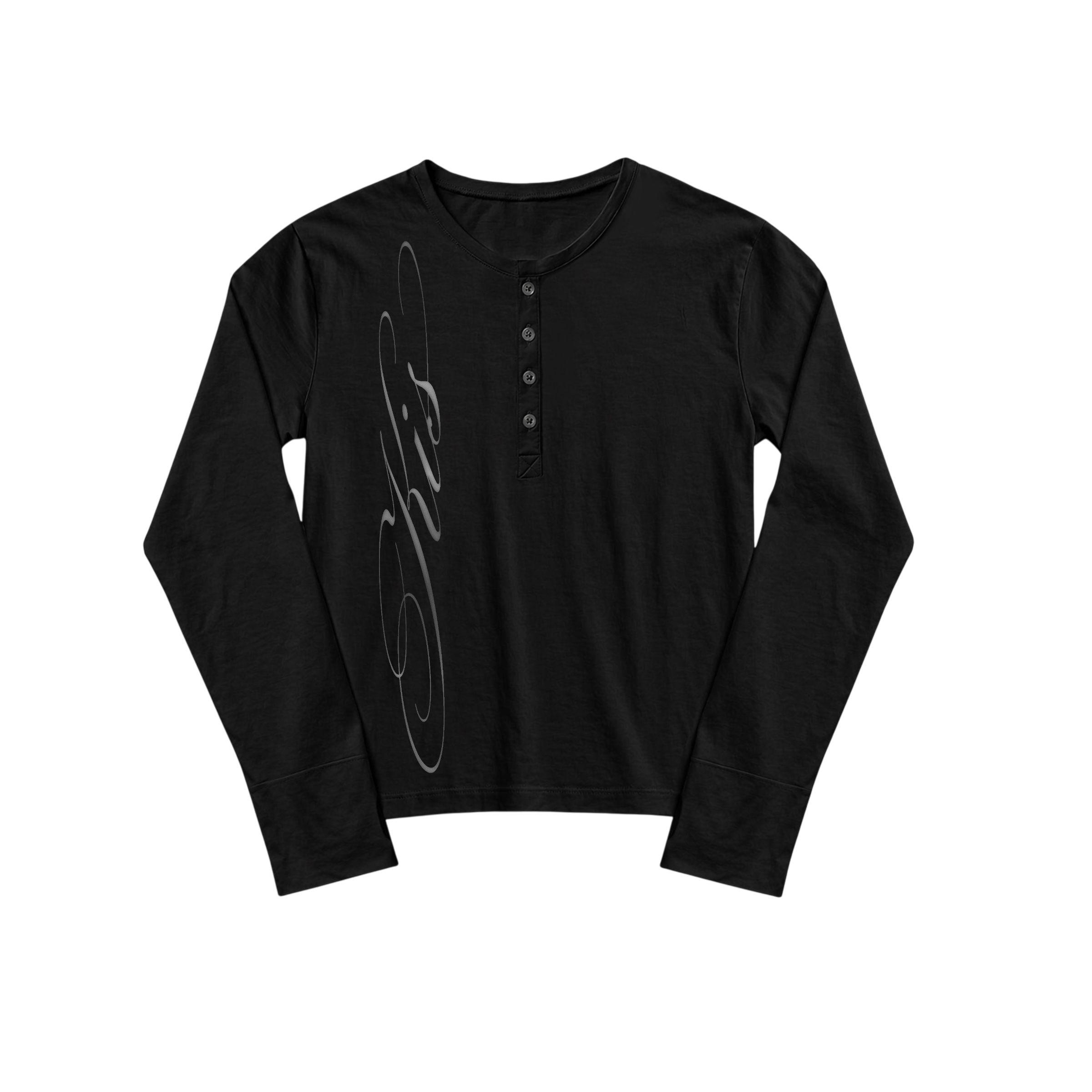 LONGSLEEVE calligraphy / BLACK