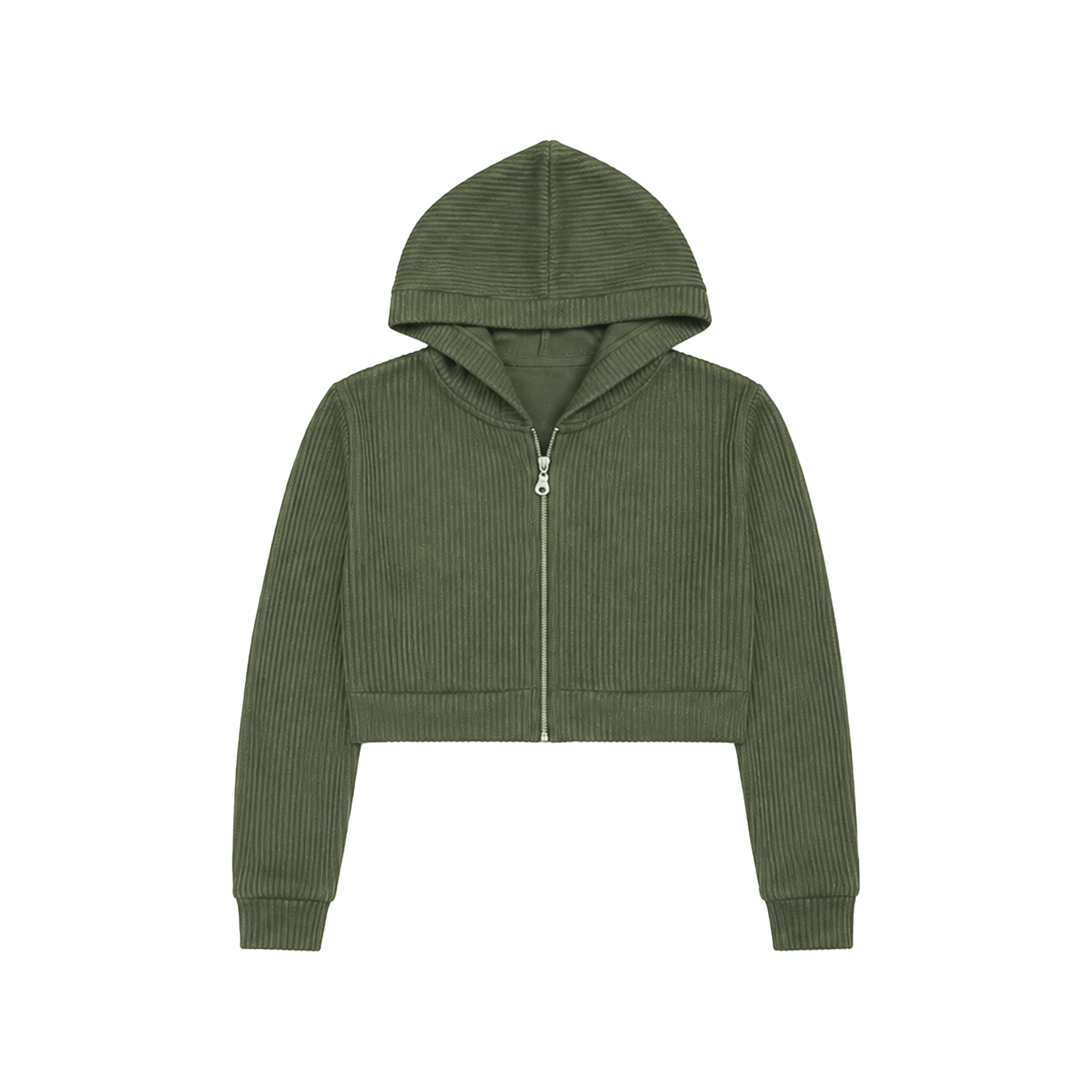 GIRLS ZIP HOODIE / GREEN