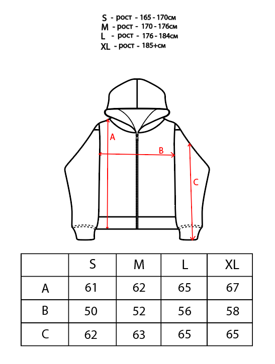 ZIP HOODIE / RED - вид 2