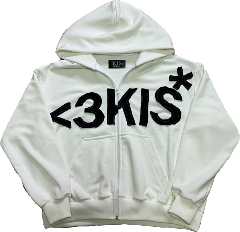 ZIP-HOODIE KIS / WHITE